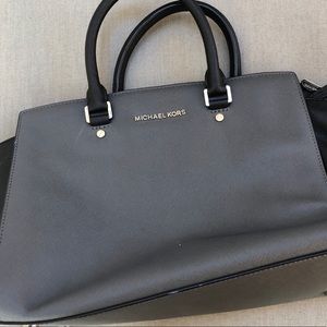 Michael Kors Gray and Black Satchel
